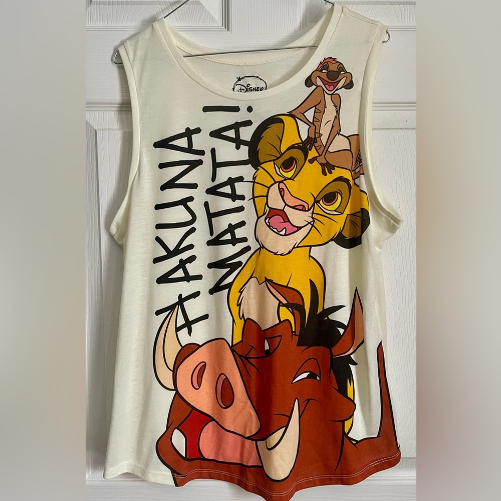 Disney Hakuna Matata Junior Tank Top -XXL(19)-Cream